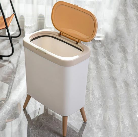 Household Trash Can for Kitchen, Bathroom, Living room, Office and Bedroom with Lid