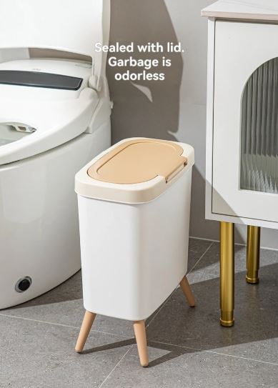 Household Trash Can for Kitchen, Bathroom, Living room, Office and Bedroom with Lid