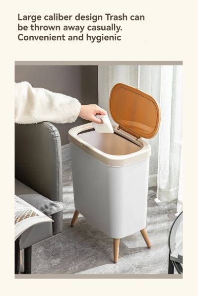 Household Trash Can for Kitchen, Bathroom, Living room, Office and Bedroom with Lid