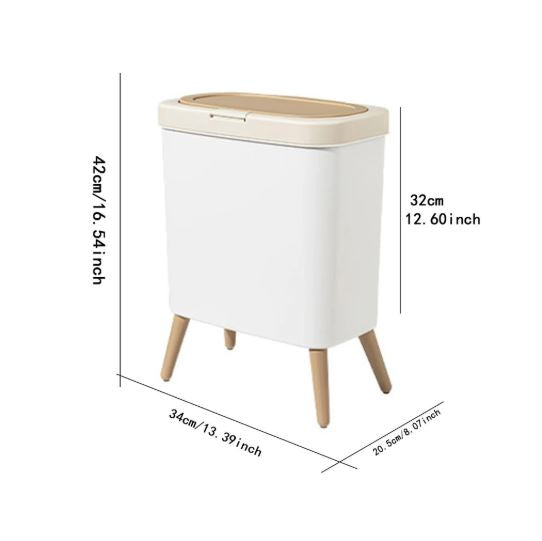 Household Trash Can for Kitchen, Bathroom, Living room, Office and Bedroom with Lid