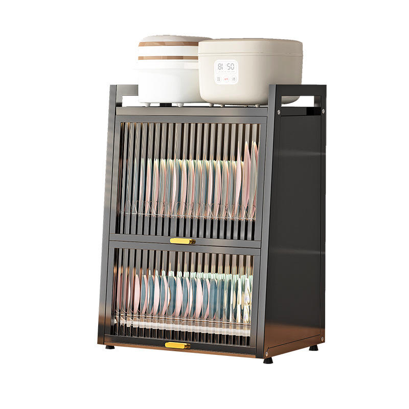 Deluxe Edition Large Capacity Kitchen Storage Drainage Cupboard Multi-functional Household Utensil Rack