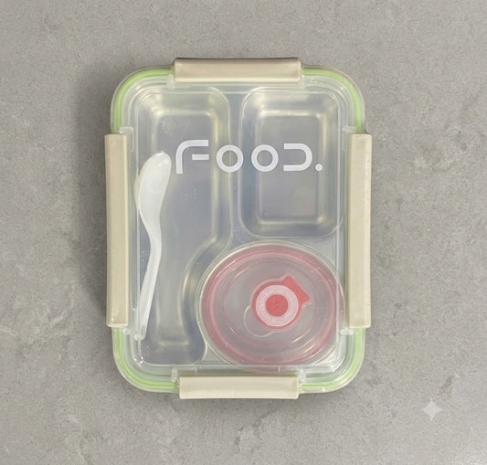 Stainless Steel Bento Box, 3 Grids Lunch Box for Kids