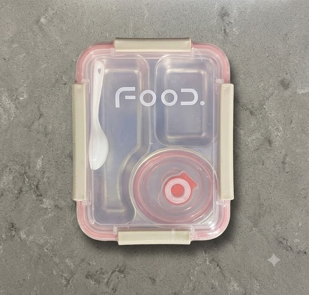 Stainless Steel Bento Box, 3 Grids Lunch Box for Kids