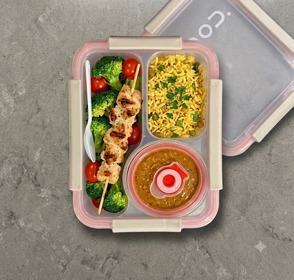 Stainless Steel Bento Box, 3 Grids Lunch Box for Kids