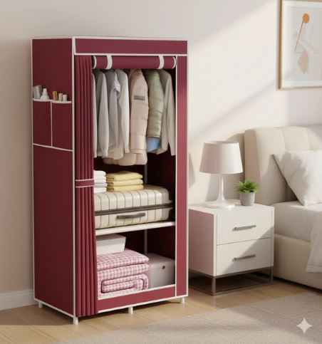 Modern Dust-Proof Wardrobe Closet – Versatile Storage for Small Spaces