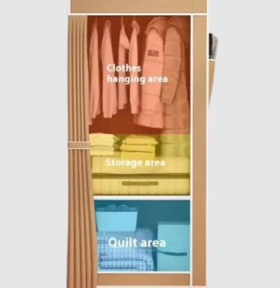 Modern Dust-Proof Wardrobe Closet – Versatile Storage for Small Spaces