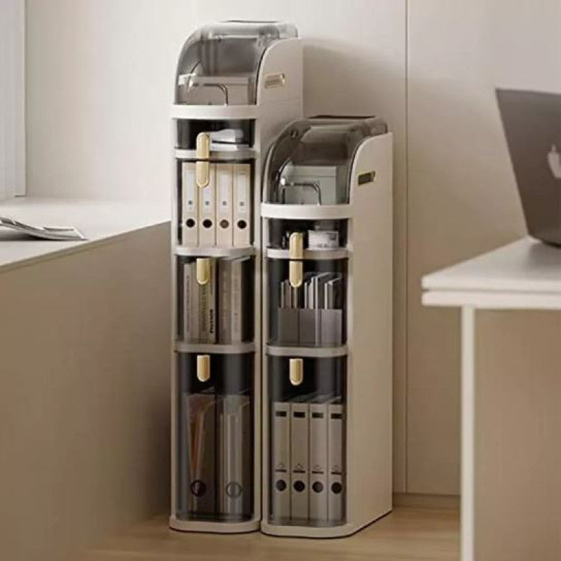 MultiTier Storage Tower, Plastic Bathroom Storage Cabinet with Drawers and Handle for Small Kitchen Laundry