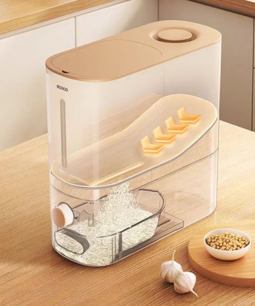 ECOCO Quantitative Rice Bucket - Anti-Moisture Rice Container, Rice Storage, Rice Dispenser