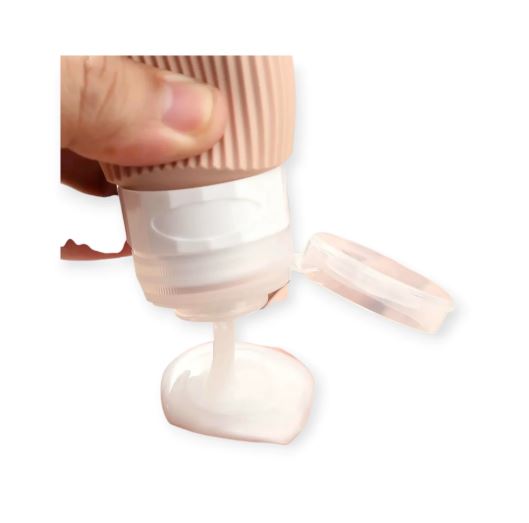 (Pack of 4) Silicone Travel Bottles for Toiletries BPA Free