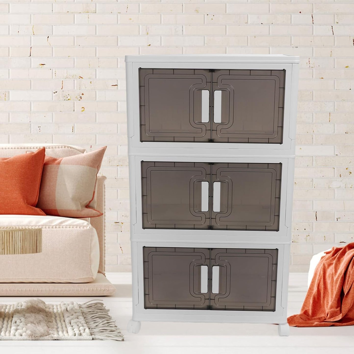 Stackable Storage Cupboard - 3/4/5 Layers with Wheels