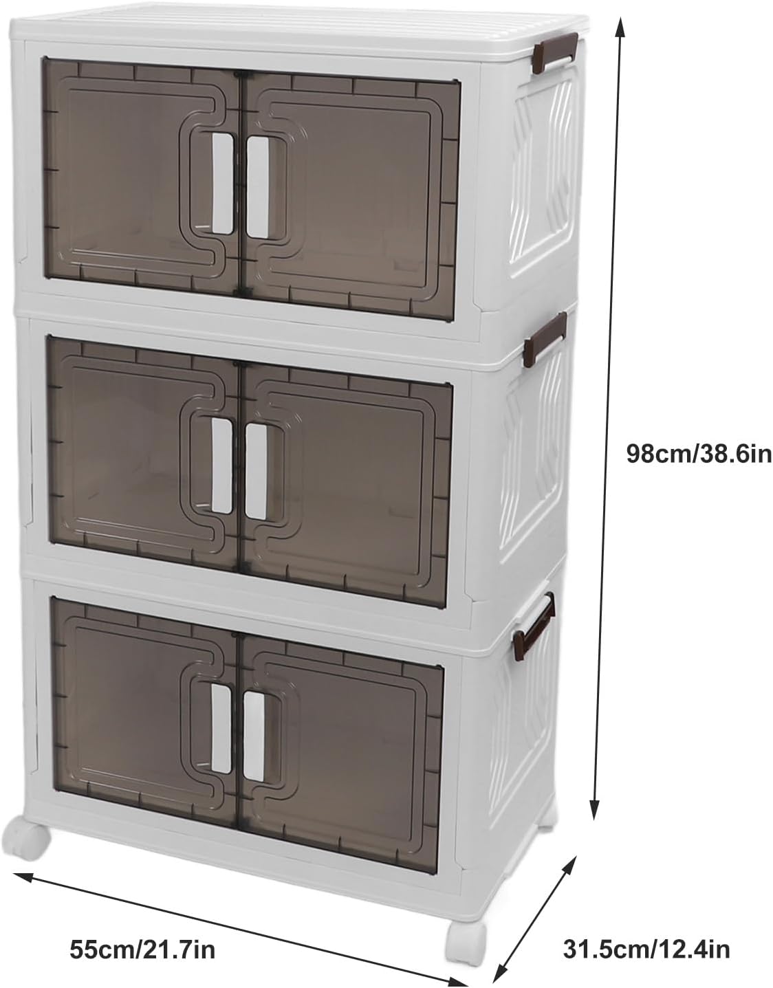 Stackable Storage Cupboard - 3/4/5 Layers with Wheels
