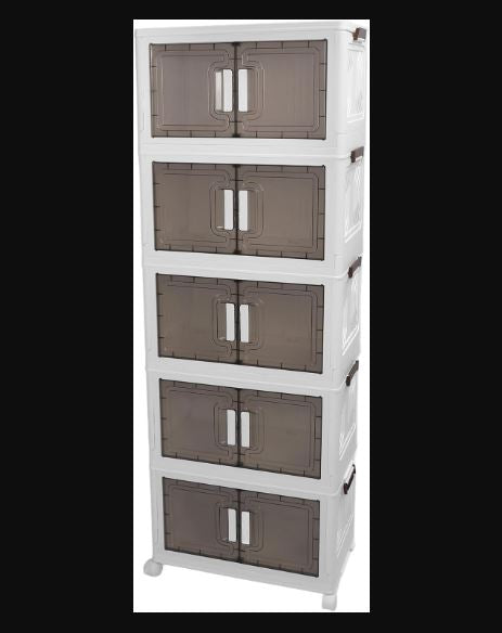 Stackable Storage Cupboard - 3/4/5 Layers with Wheels