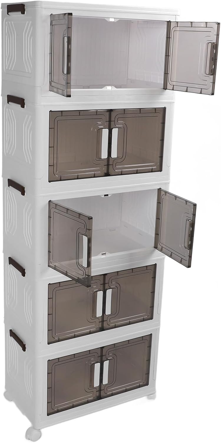Stackable Storage Cupboard - 3/4/5 Layers with Wheels