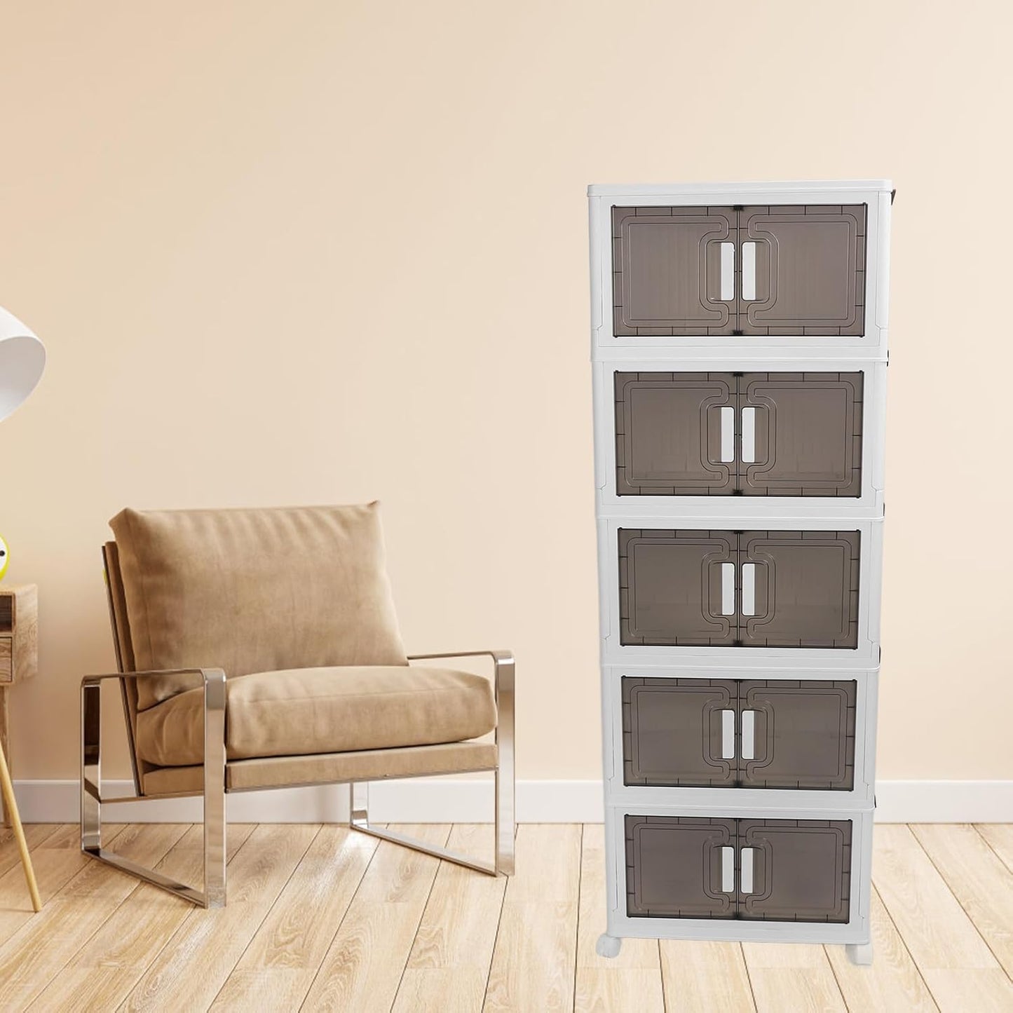 Stackable Storage Cupboard - 3/4/5 Layers with Wheels