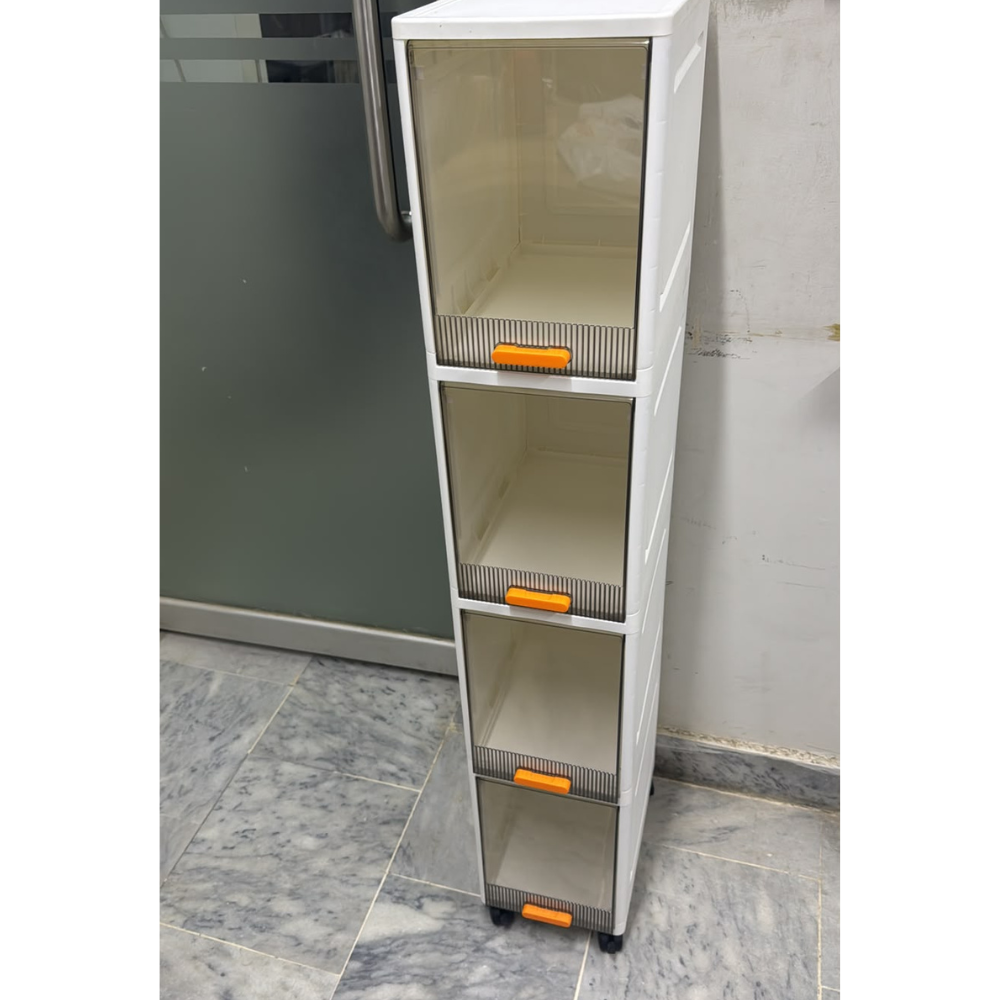 Flip-Top Storage Cabinet, Storage Unit, Multi-Layer Shelving, Large Capacity for Home Use, Suitable for Kitchen, Living Room, Bedroom And Bathroom