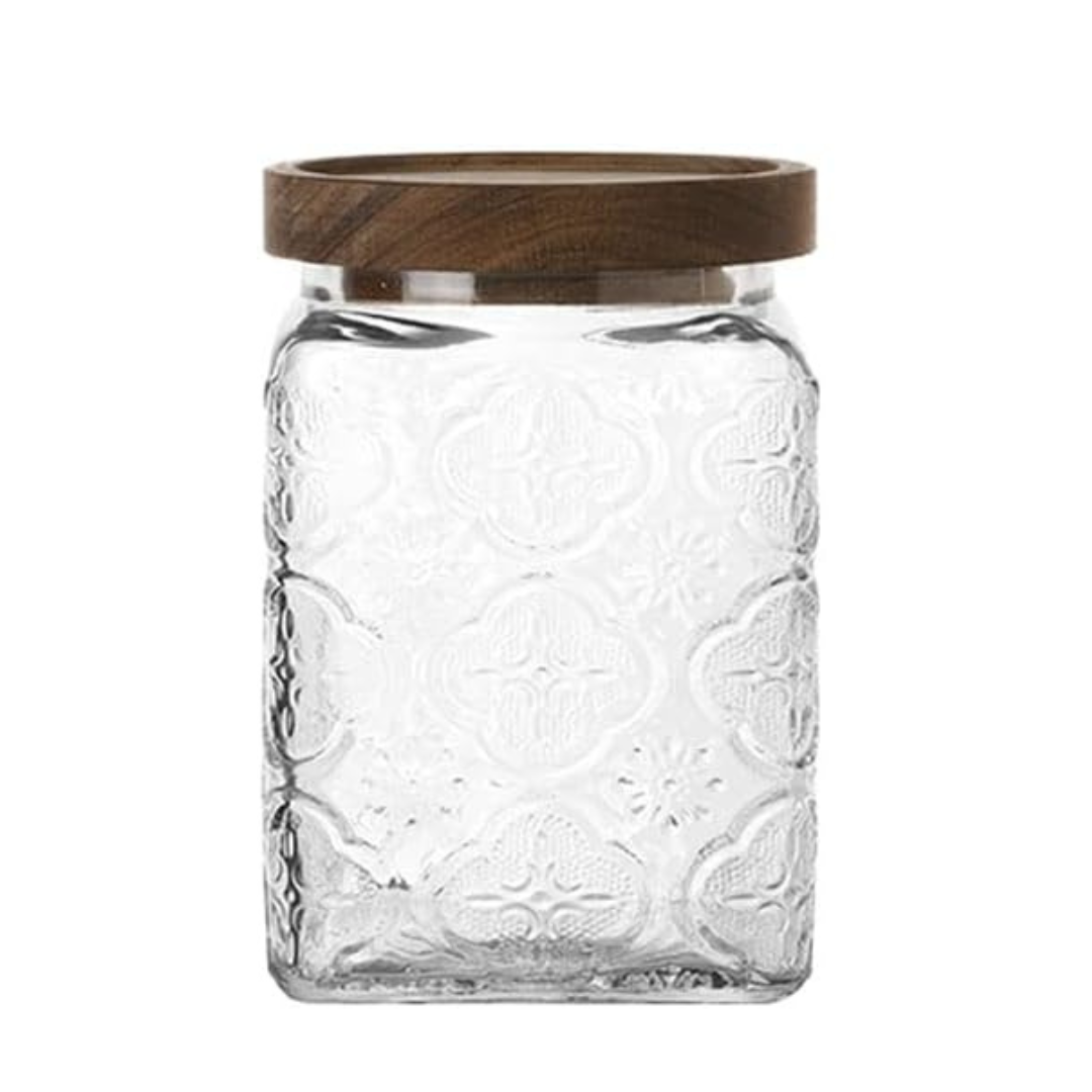 Glass Storage Container With Lid Square