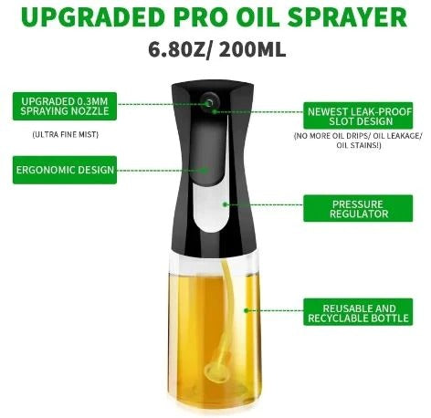 Multipurpose Oil Sprayer Bottle for Cooking | Air Fryer, Grilling & Baking