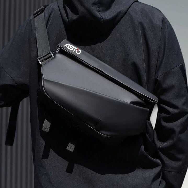 Multi-Pocket Crossbody & Waist Bag – Black
