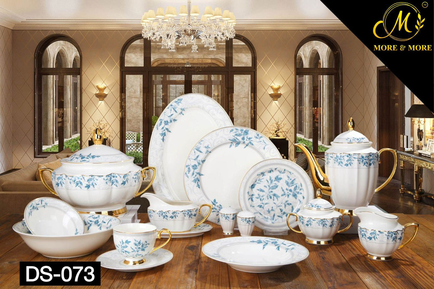 Johnson Bros Inspired Royal Floral Bone China Luxury Dinner Set | 65 & 89 Piece DS-73