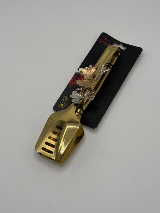 Premium Brass Serving tong | Curry & Rice Server with Decorative Handle