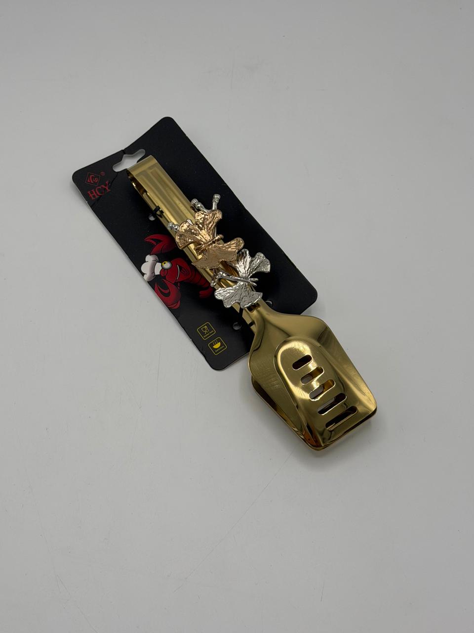 Premium Brass Serving tong | Curry & Rice Server with Decorative Handle