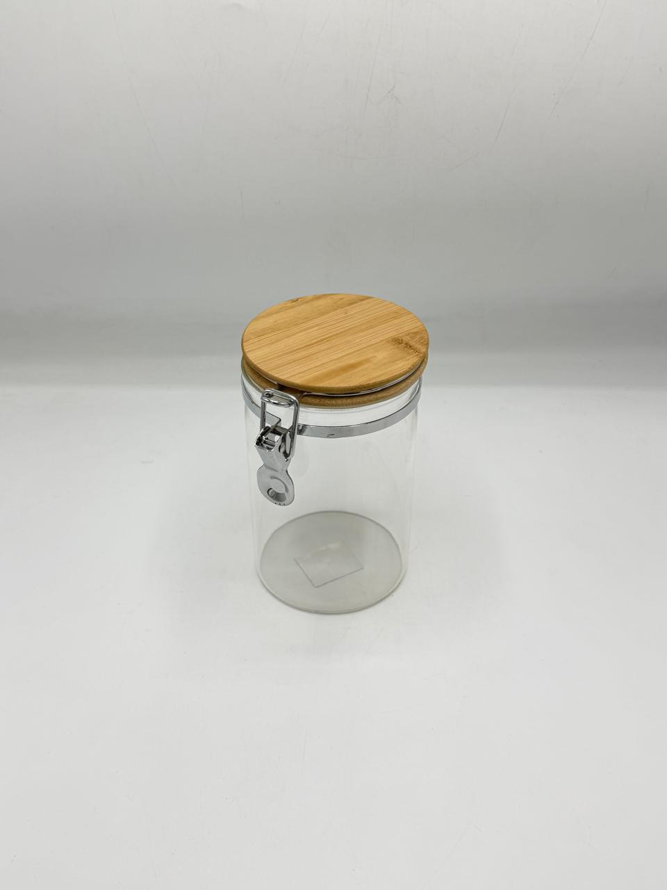 Airtight Glass Container - Bamboo Lid with Clip Lock