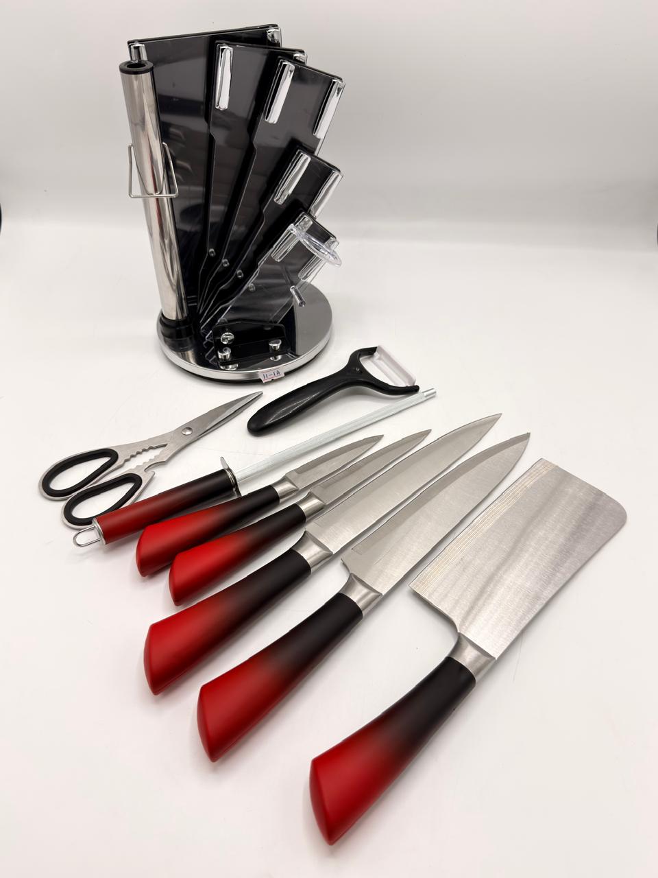 Rotating Stand Kitchen Knife Set (8-Piece)