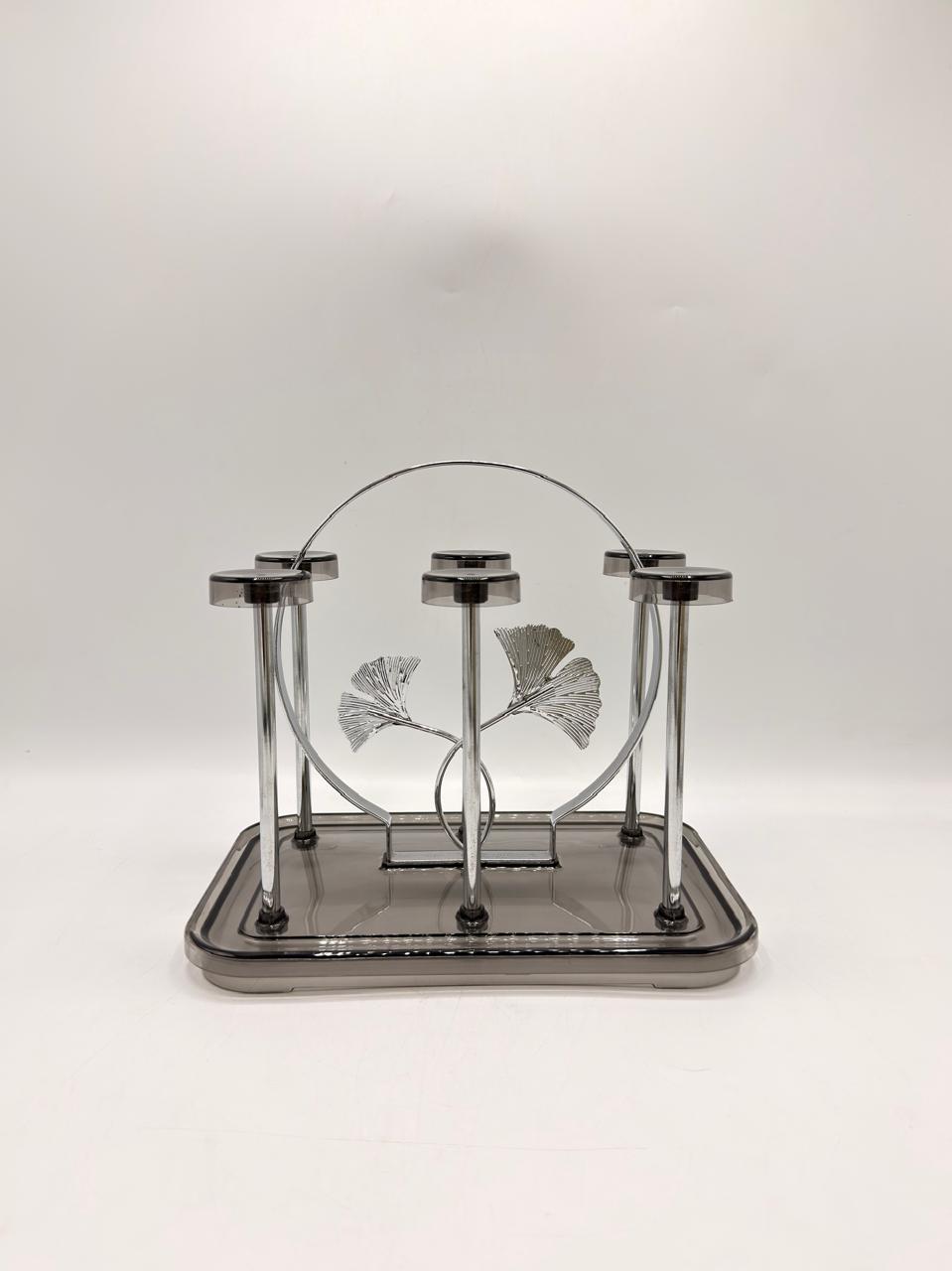 Chrome Six Glass Drying Rack 24-29