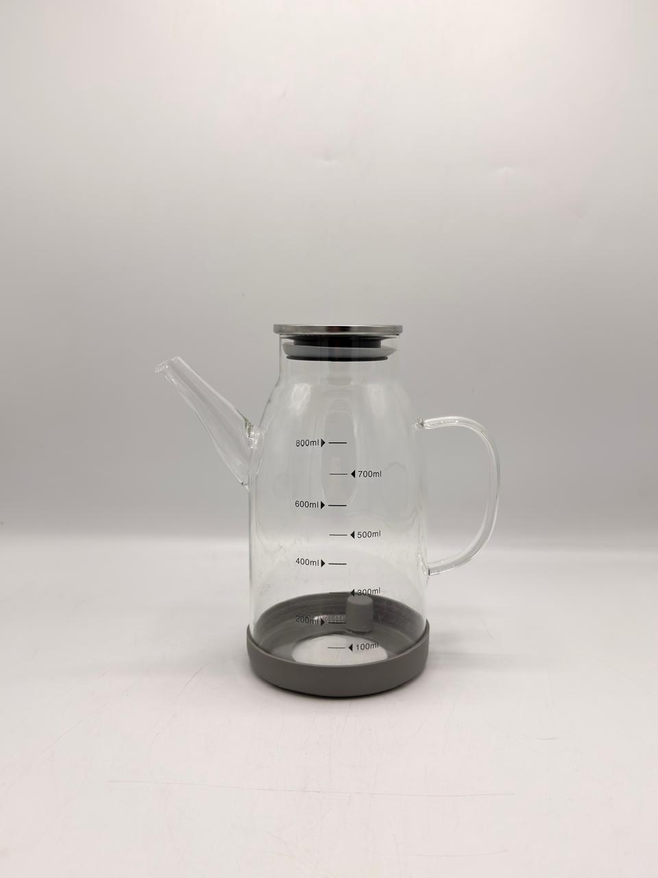 Chrome-Lid Glass Pitcher 800ml & 1000ml