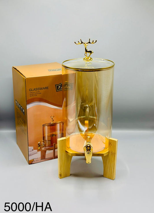 Golden Deer Glass Dispenser – 5000ml