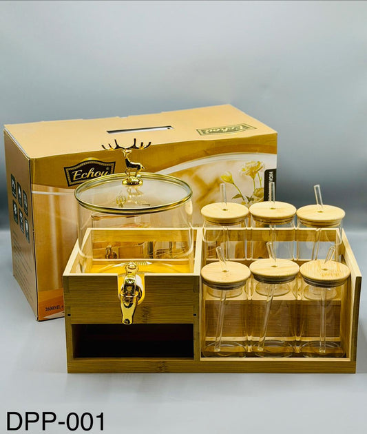 Golden Deer Glass Dispenser – 2600ml
