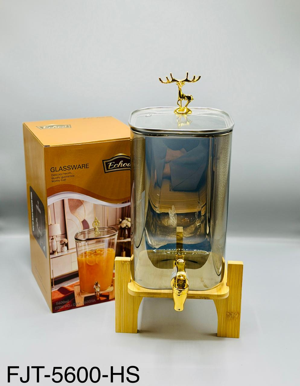 Golden Deer Glass Dispenser – 5600ml