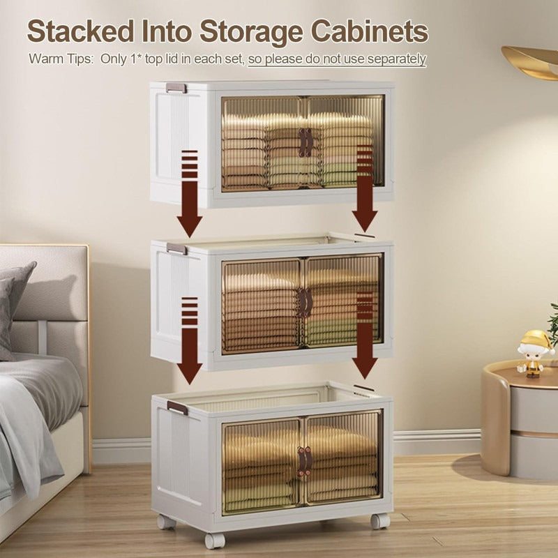 FlexiStack Movable Multi-Tier Storage Organizer – Space-Saving Rolling Rack | Adornia.pk