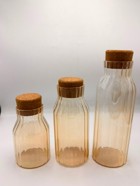 Cork Glass Jar Set