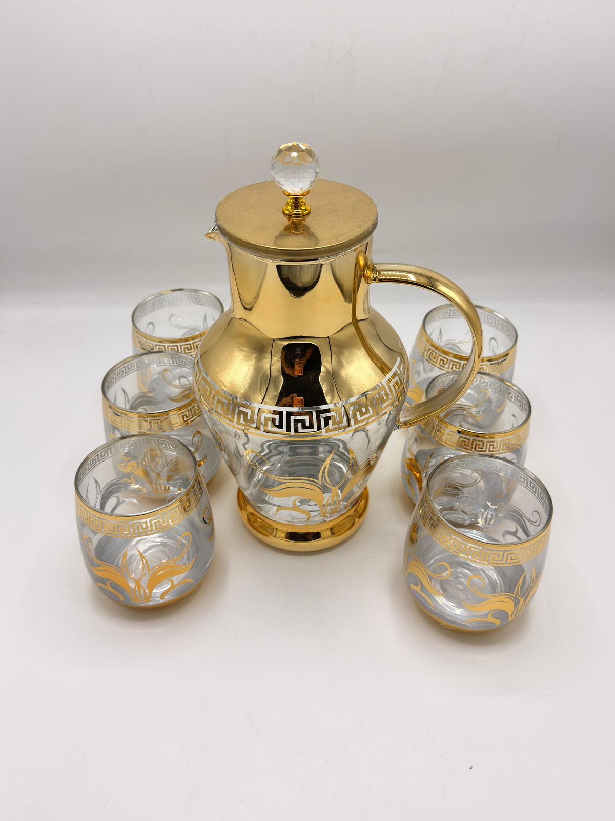 Luxury Gold Accent Glass Drinkware — GPH34/L7