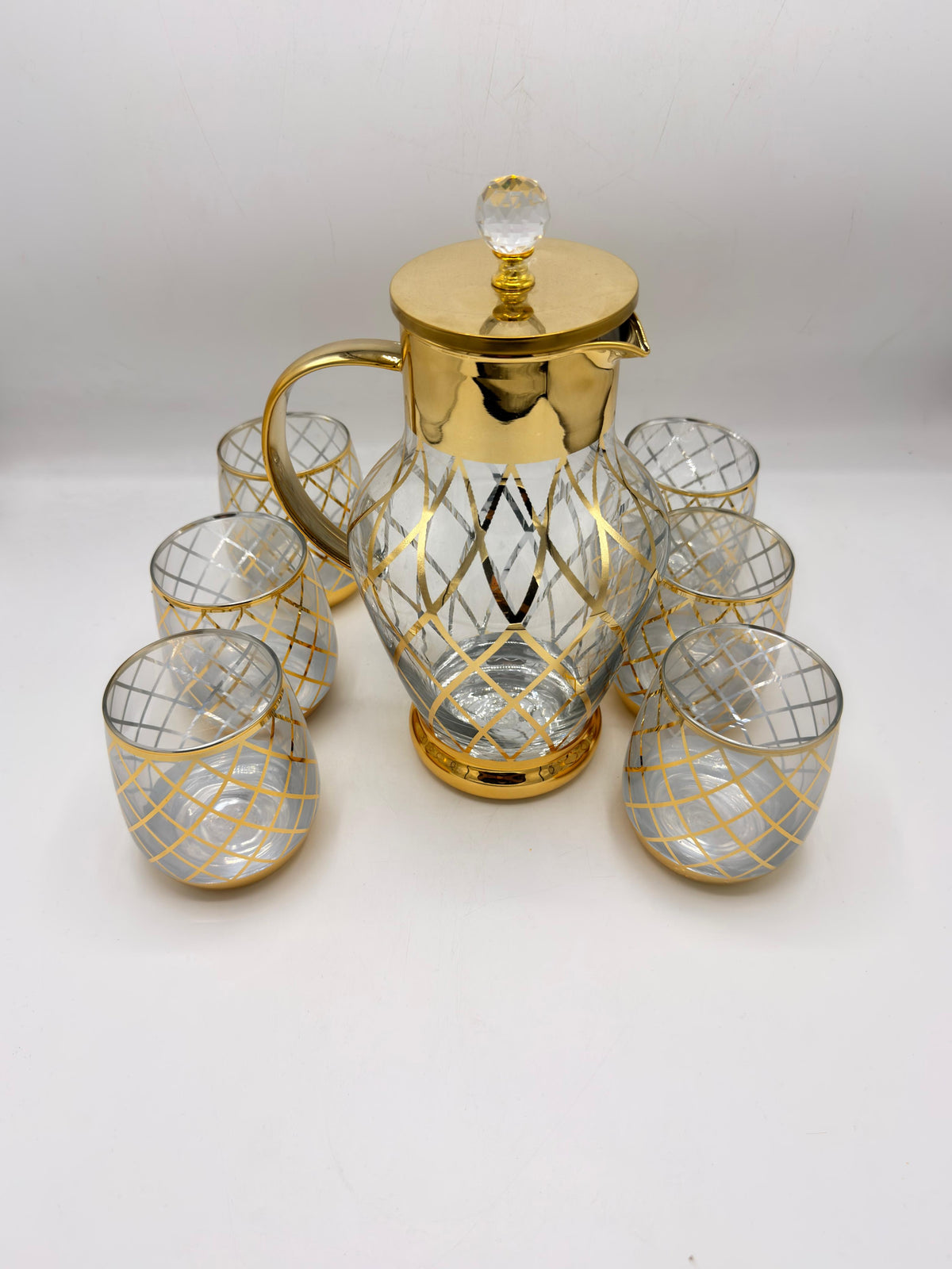 Luxury Gold Accent Glass Drinkware — GPH34/L7