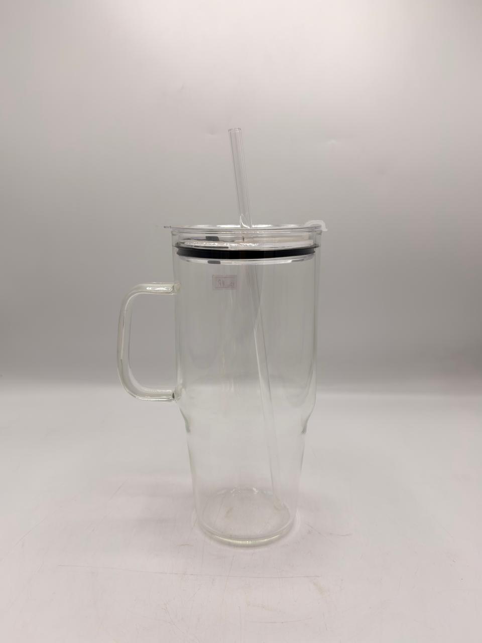 Clear Acrylic Tumbler with Handle & Straw (40oz) - (QCB-1200PP)