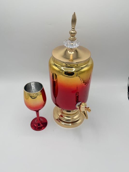 Attractive Glass Juice Dispenser Set with 6 Glasses – 17-14