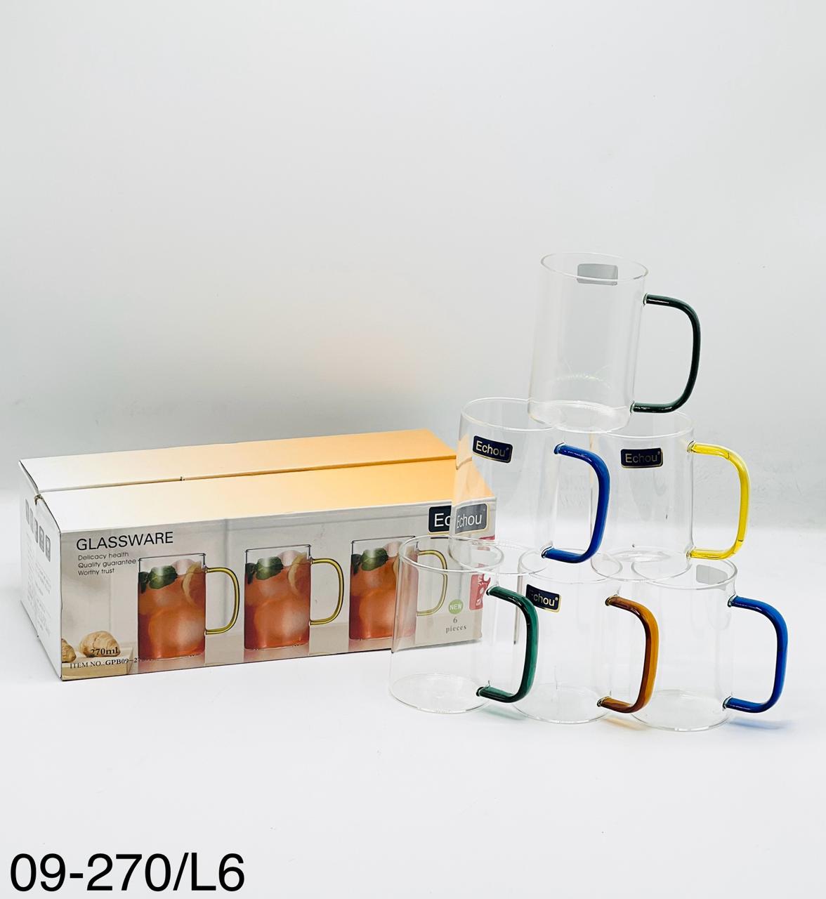Glass Mugs Pack of 6