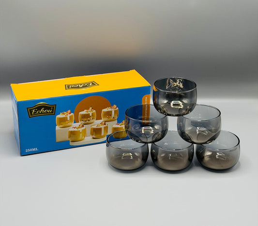 Glass Bowl Set – 6 Pcs (250ml)
