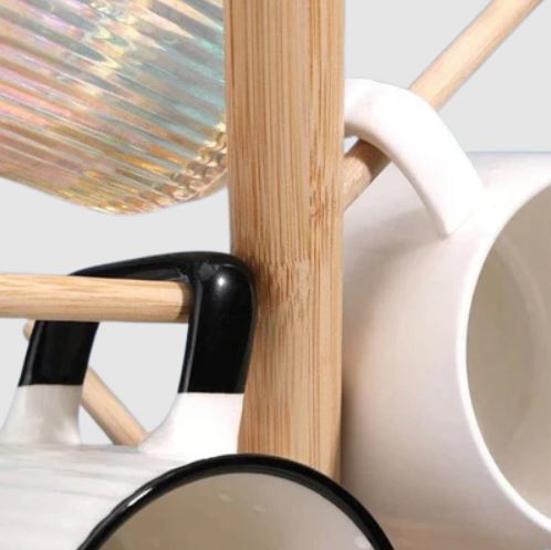 Premium Quality Wooden Mug Hanging Display Rack