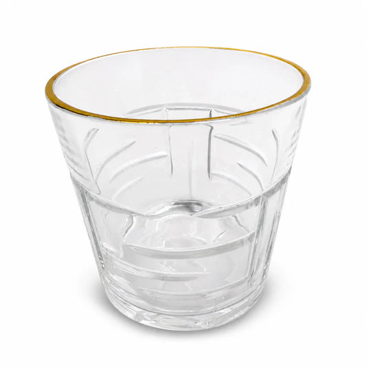 6 Pcs Gold Rim Glass Tumbler Set