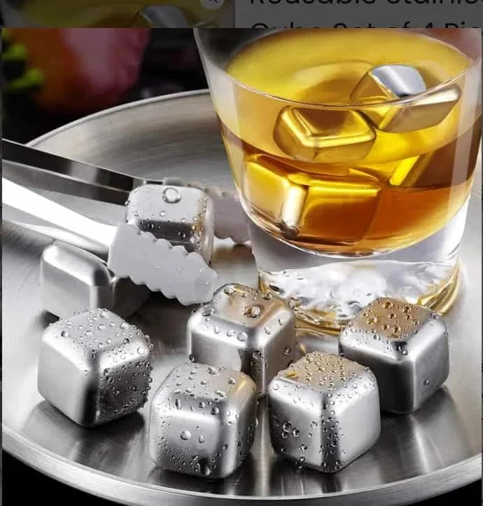 8 Pcs Stainless Steel Ice-Cubes