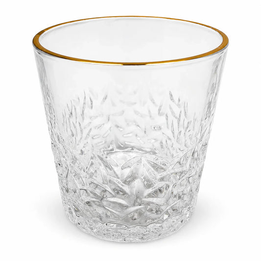 6 Pcs Gold Rim Crystal Glass Set