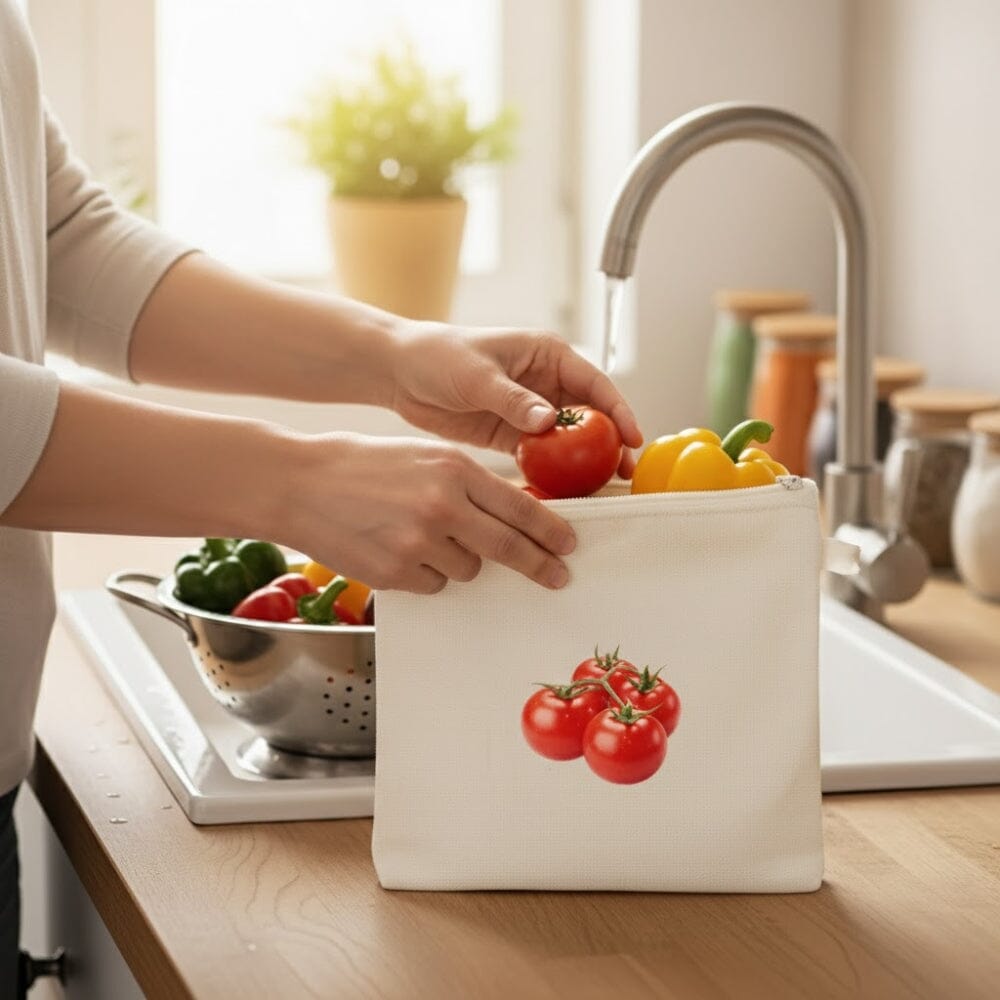 Cotton Vegetable Storage Bags | Reusable Fridge Organizer