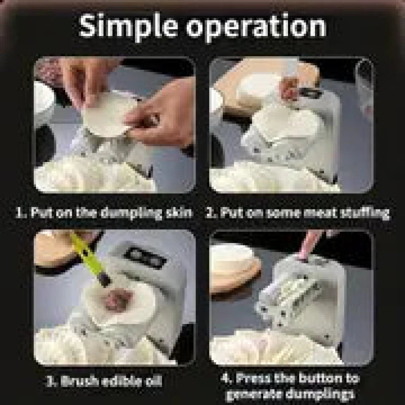 Rechargeable Electric Dumpling Maker – USB-Powered Automatic Dumpling & Pastry Machine