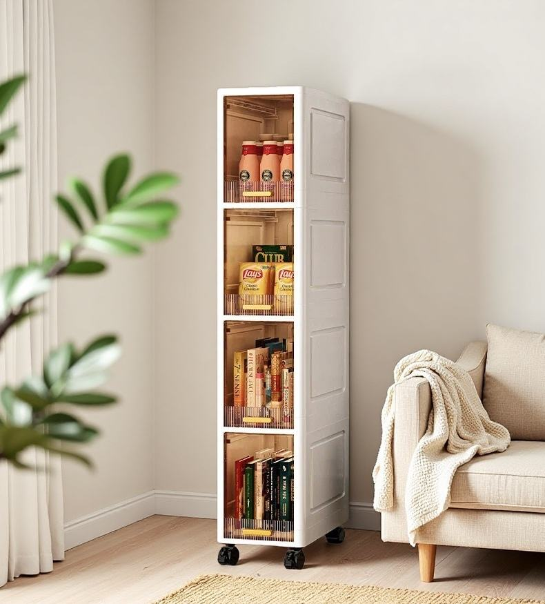 Flip-Top Storage Cabinet, Storage Unit, Multi-Layer Shelving, Large Capacity for Home Use, Suitable for Kitchen, Living Room, Bedroom And Bathroom