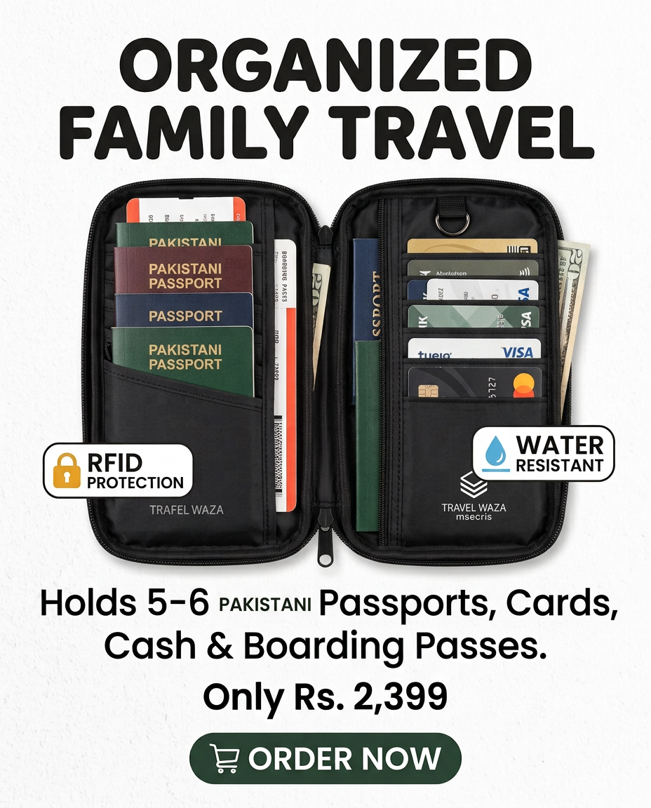 Waterproof Family Passport Holder Travel Wallet – Multi-Passport & Document Organizer (ON WEEKEND SALE)