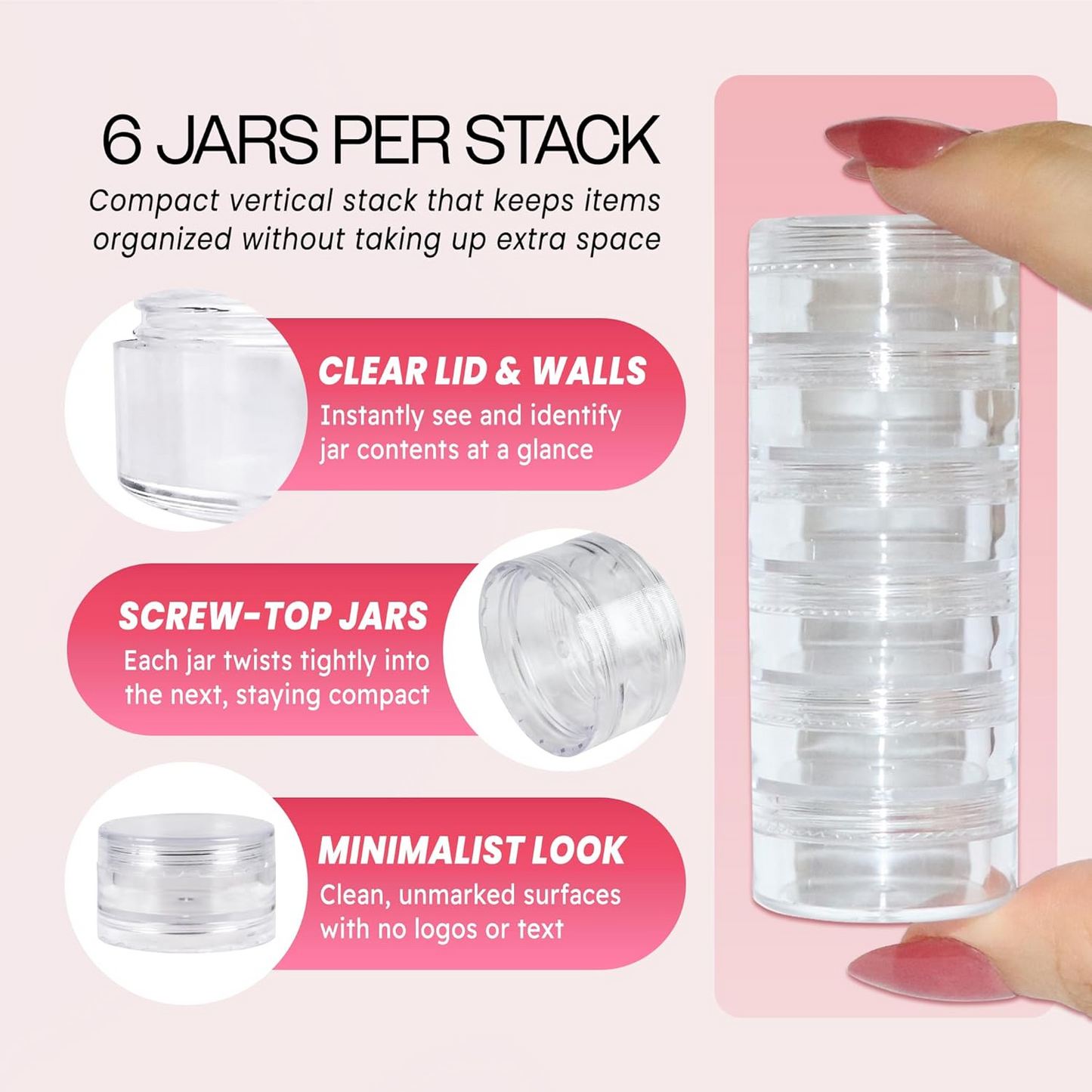 Multi-Layer Mini Jewellery Box – 5 Layer Transparent Organiser