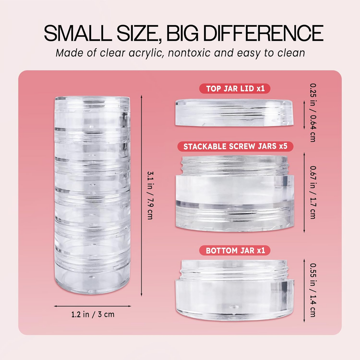 Multi-Layer Mini Jewellery Box – 5 Layer Transparent Organiser